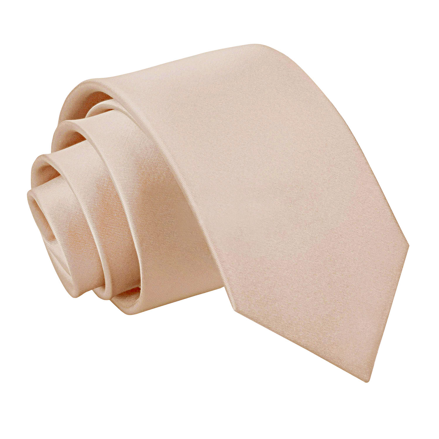 Plain Peach Satin Boys Tie and Handkerchief Set wedding Tie Prom Tie Neck Tie