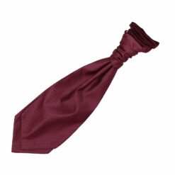 Burgundy Solid Check Pre-Tied Wedding Cravat Burgundy Solid Check Pre-Tied Wedding Cravat
