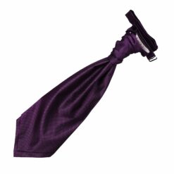Cadbury Purple Solid Check Pre-Tied Wedding Cravat Cadbury Purple Solid Check Pre-Tied Wedding Cravat