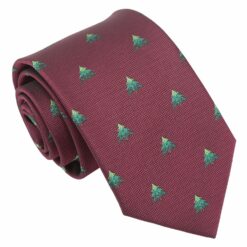 Burgundy Christmas Tree Tie Burgundy Christmas Tree Tie