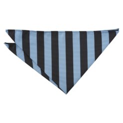 Baby Blue and Black Classic Stripe Pocket Square