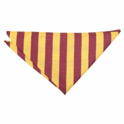 Burgundy and Yellow Classic Stripe Pocket Square Burgundy and Yellow Classic Stripe Pocket Square