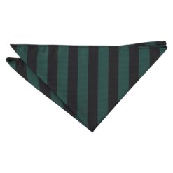 Emerald Green and Black Classic Stripe Pocket Square Emerald Green and Black Classic Stripe Pocket Square