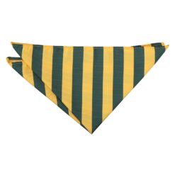 Emerald Green and Yellow Classic Stripe Pocket Square Emerald Green and Yellow Classic Stripe Pocket Square