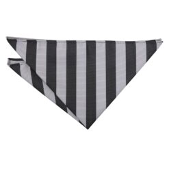 Grey and Black Classic Stripe Pocket Square Grey and Black Classic Stripe Pocket Square