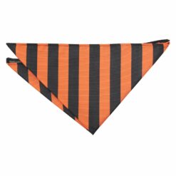 Orange and Black Classic Stripe Pocket Square Orange and Black Classic Stripe Pocket Square