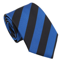 Royal Blue and Black Classic Stripe Tie