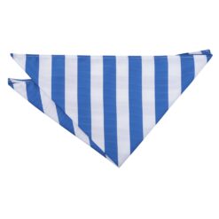 Royal Blue and White Classic Stripe Pocket Square