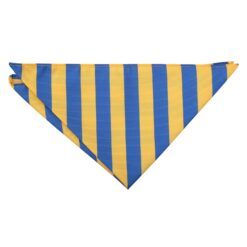 Royal Blue and Yellow Classic Stripe Pocket Square