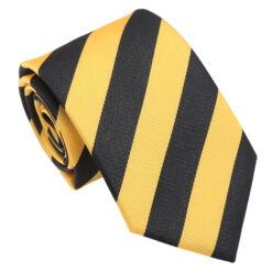 Yellow and Black Classic Stripe Tie