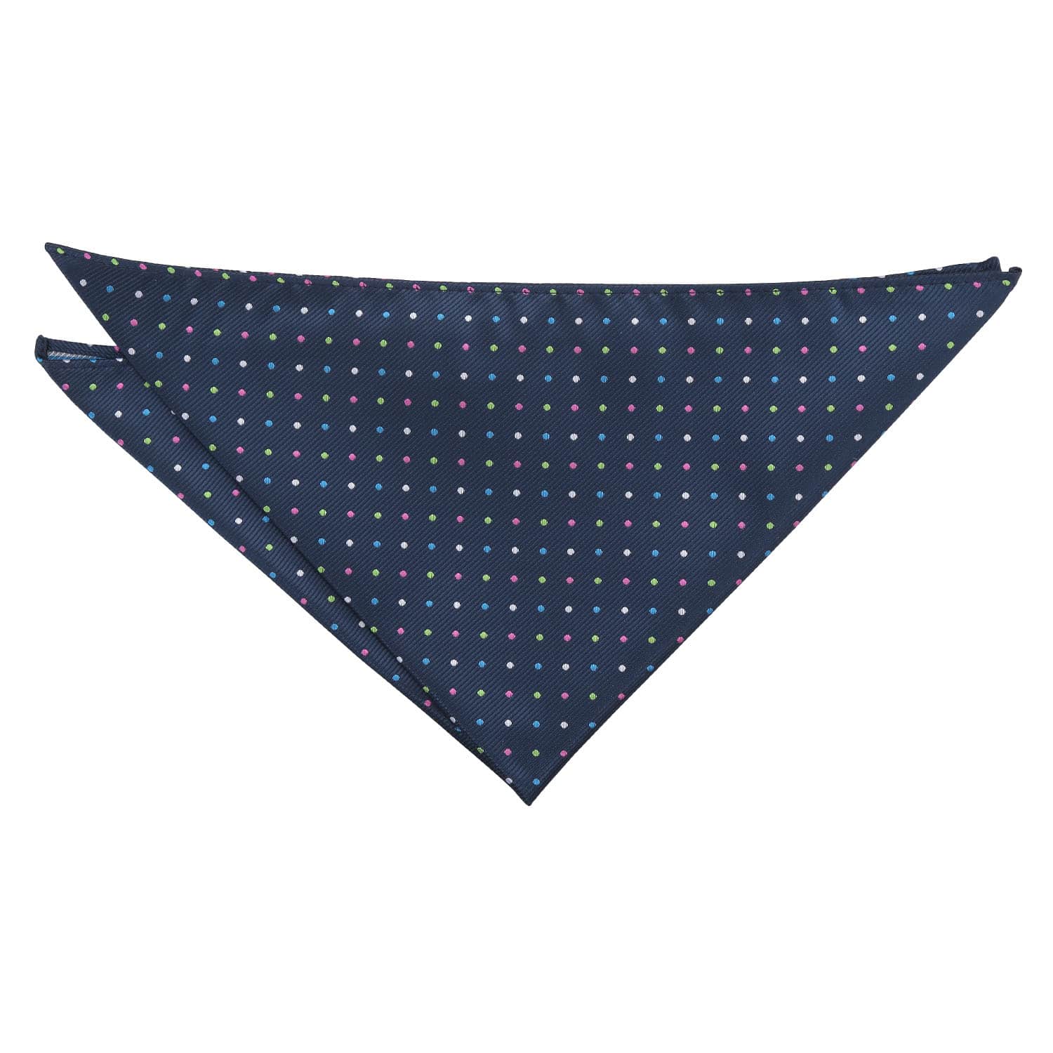 Navy Blue Colourful Polka Dot Pocket Square