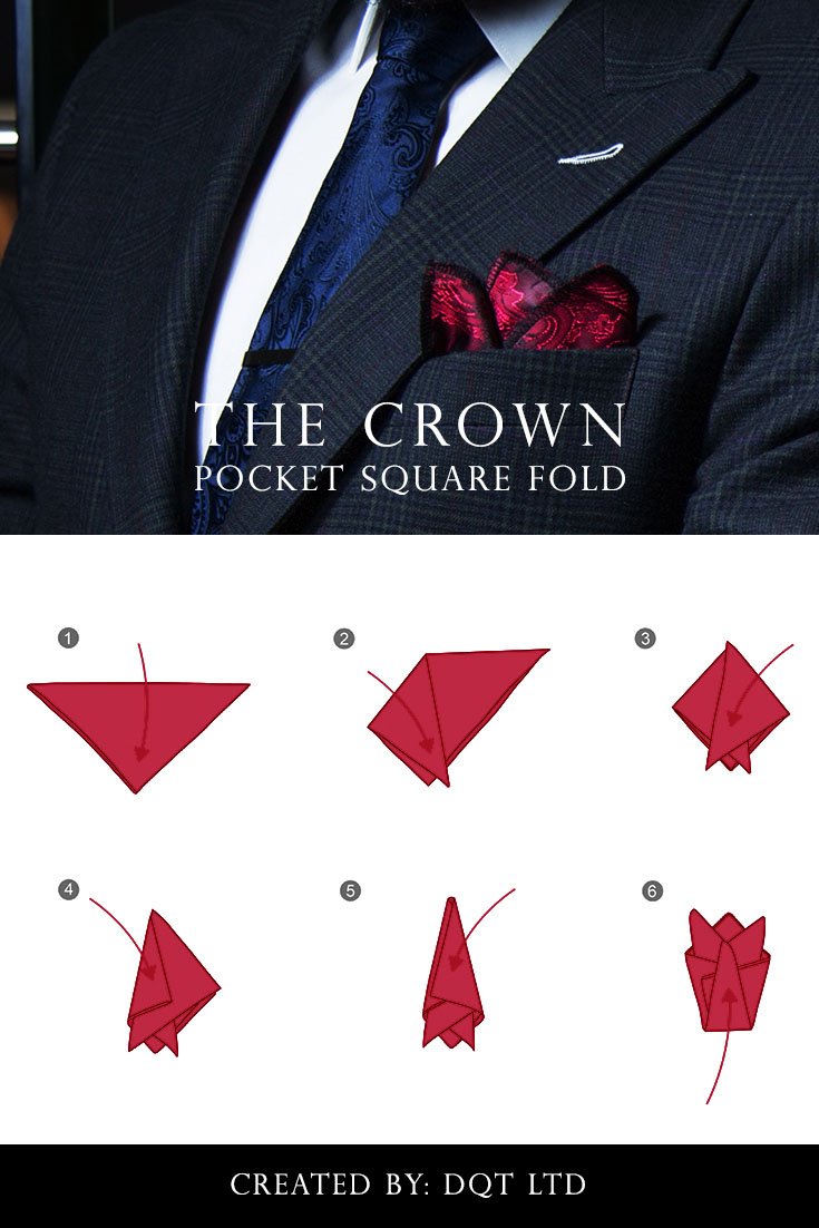 How To Fold a Crown Pocket Square (4 of 11) by DQT