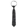 Black and Charcoal Floral Rose Elasticated Tie for Boys