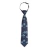 Blue Floral Rose Elasticated Tie for Boys