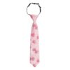 Pink Floral Rose Elasticated Tie for Boys