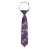 Purple and Yellow Floral Rose Elasticated Tie for Boys