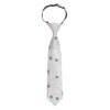 Silver and Pink Floral Rose Elasticated Tie for Boys