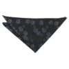 Black and Charcoal Floral Rose Pocket Square