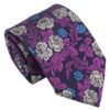 Purple and Yellow Floral Rose Tie
