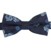 Blue Floral Rose Pre-Tied Bow Tie