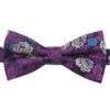Purple and Yellow Floral Rose Pre-Tied Bow Tie