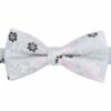 Silver and Pink Floral Rose Pre-Tied Bow Tie