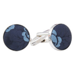 Blue Floral Rose Cufflinks Blue Floral Rose Cufflinks