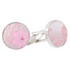 Pink Floral Rose Cufflinks