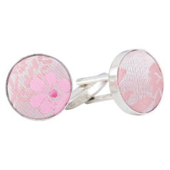 Pink Floral Rose Cufflinks