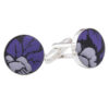 Purple Floral Rose Cufflinks