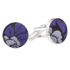 Purple Floral Rose Cufflinks Purple Floral Rose Cufflinks