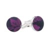 Purple and Yellow Floral Rose Cufflinks