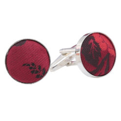 Red Floral Rose Cufflinks Red Floral Rose Cufflinks