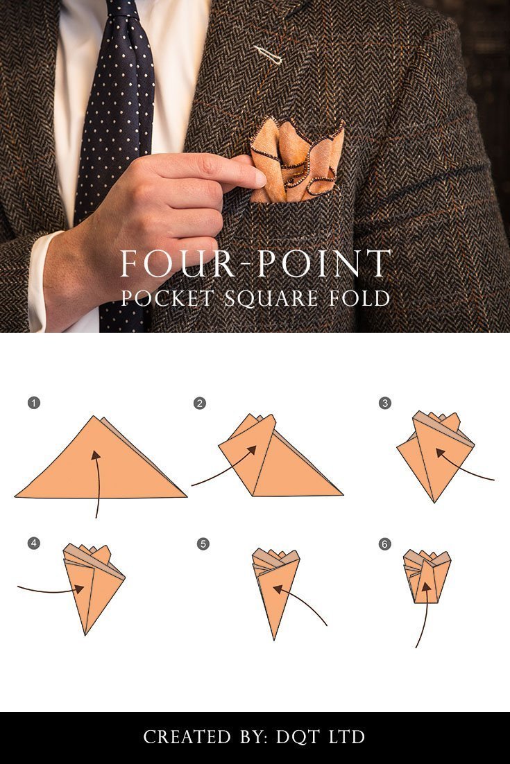 How To Fold a Four-Point Pocket Square (3 of 11) by DQT How To Fold a Four-Point Pocket Square (3 of 11) by DQT