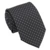 Black and White Geometric Pin Dot Tie