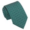 Teal and White Geometric Pin Dot Tie