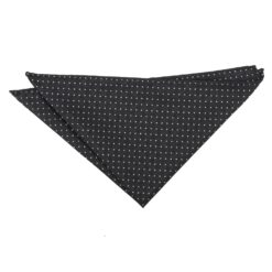 Black and White Geometric Pin Dot Pocket Square