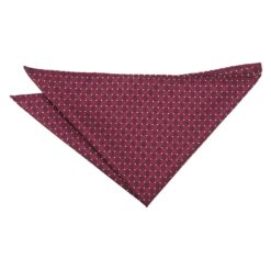 Burgundy and White Geometric Pin Dot Pocket Square Burgundy and White Geometric Pin Dot Pocket Square