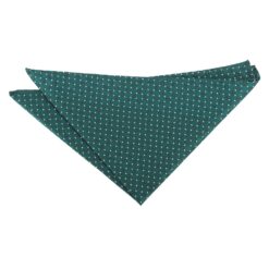 Teal and White Geometric Pin Dot Pocket Square