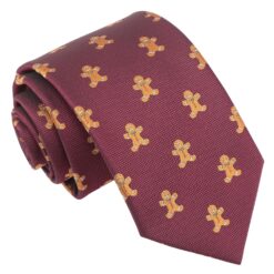 Burgundy Gingerbread Man Tie Burgundy Gingerbread Man Tie