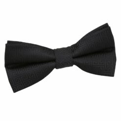 Black Greek Key Pre-Tied Bow Tie Black Greek Key Pre-Tied Bow Tie