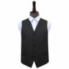 Black Greek Key Wedding Waistcoat