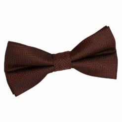 Burgundy Greek Key Pre-Tied Bow Tie Burgundy Greek Key Pre-Tied Bow Tie