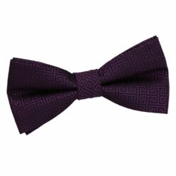 Cadbury Purple Greek Key Pre-Tied Bow Tie Cadbury Purple Greek Key Pre-Tied Bow Tie
