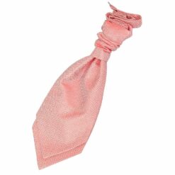 Coral Greek Key Pre-Tied Wedding Cravat for Boys