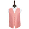Coral Greek Key Wedding Waistcoat