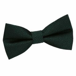 Dark Green Greek Key Pre-Tied Bow Tie Dark Green Greek Key Pre-Tied Bow Tie