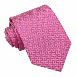 Fuchsia Pink Greek Key Tie Fuchsia Pink Greek Key Tie