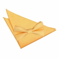Marigold Greek Key Bow Tie and Pocket Square Set