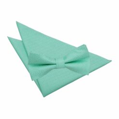Mint Green Greek Key Bow Tie and Pocket Square Set Mint Green Greek Key Bow Tie and Pocket Square Set